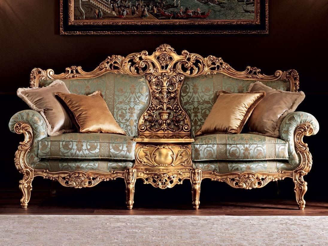 11417 2 seater fabric sofa with integrated magazine rack