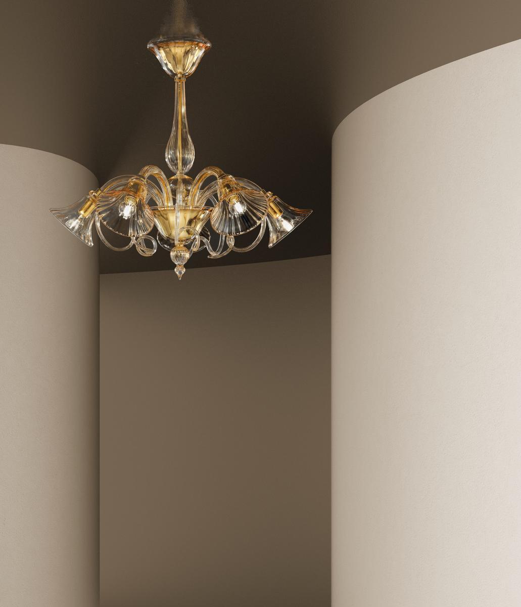 VENIER Blown glass chandelier