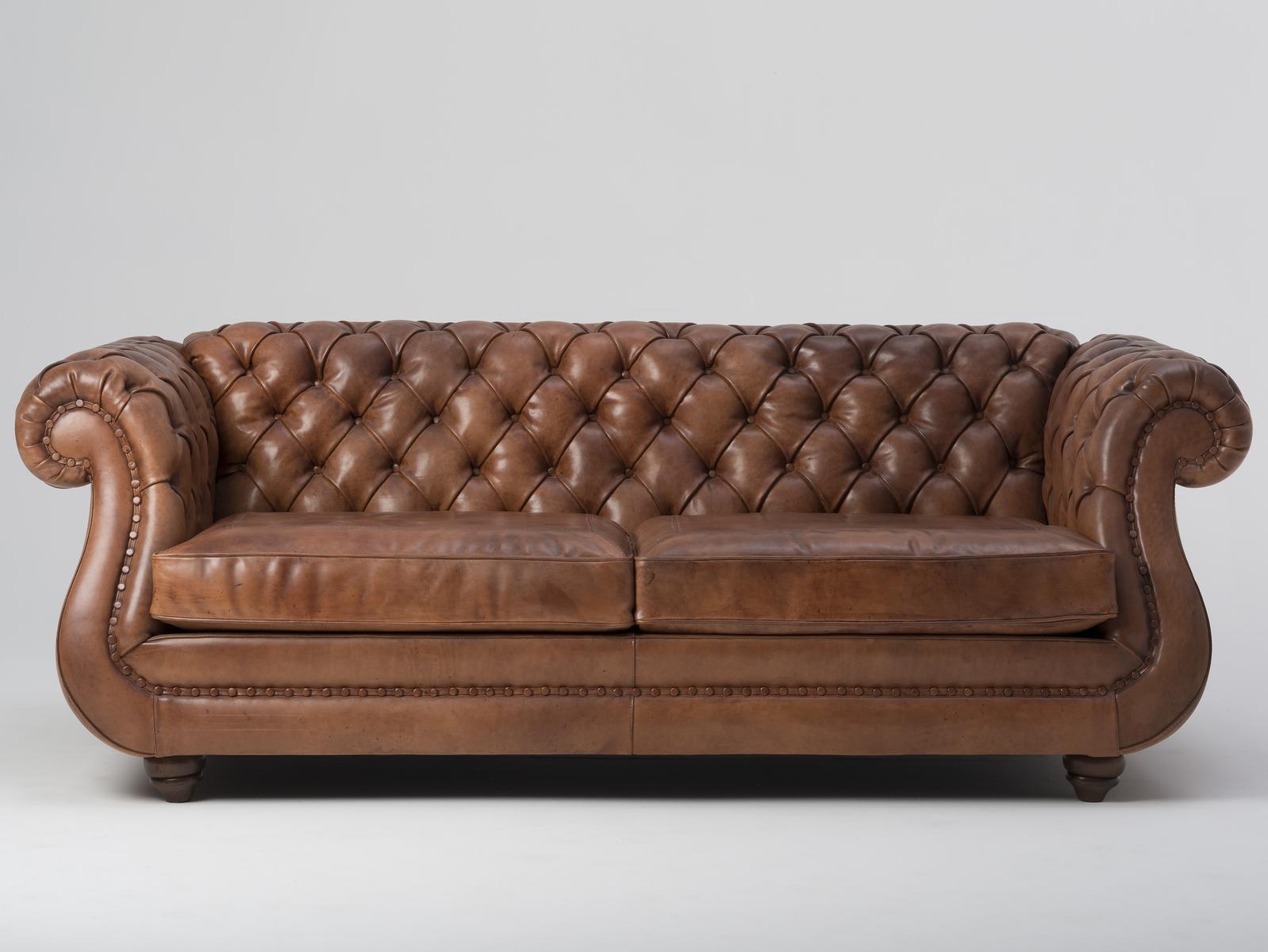 TIPO Tufted 3 seater leather sofa