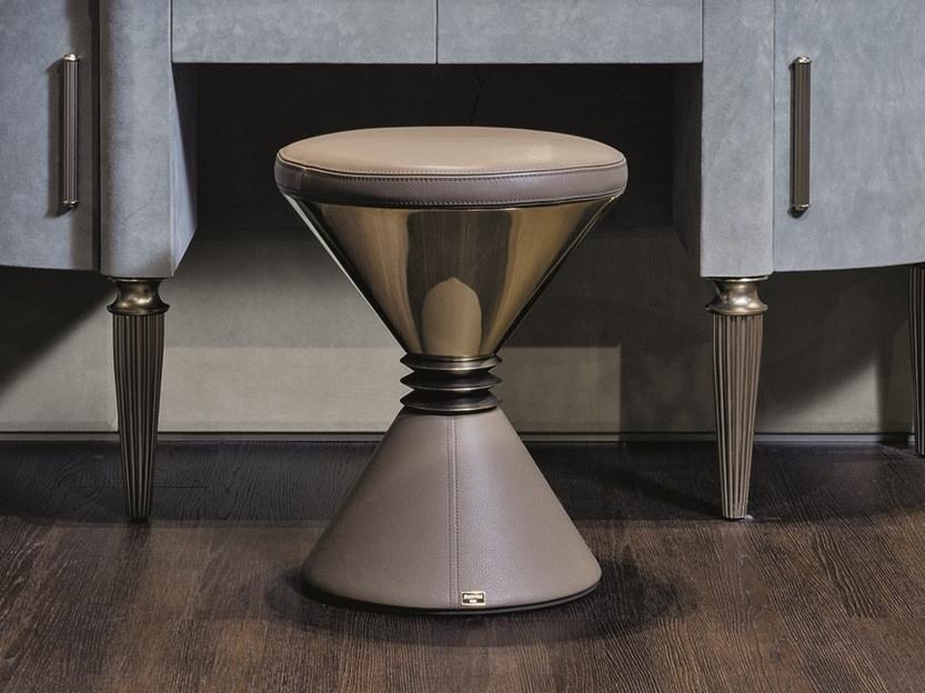 ANGIE Round nabuk pouf