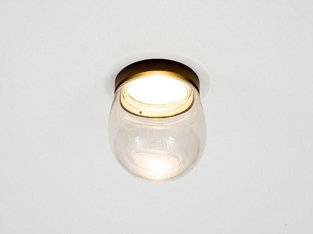 DROPZ LED glass ceiling light with dimmer