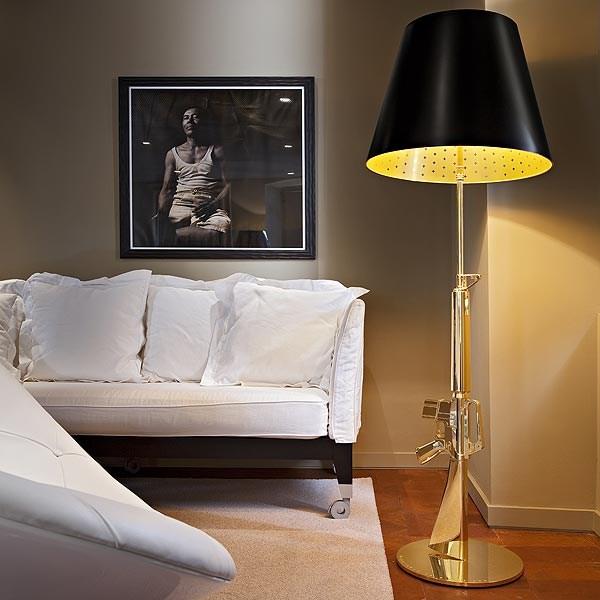 GUNS - LOUNGE GUN Gold leaf floor lamp
