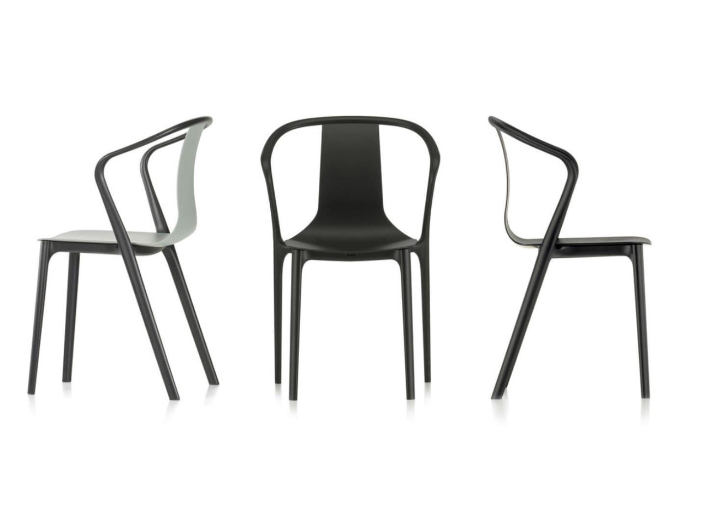 BELLEVILLE Stackable polyamide chair with armrests