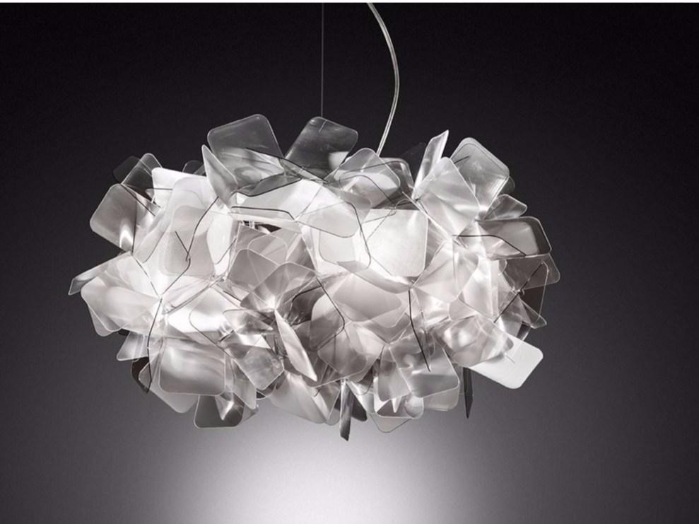 CLIZIA FUMÉ SMALL LED Cristalflex® pendant lamp