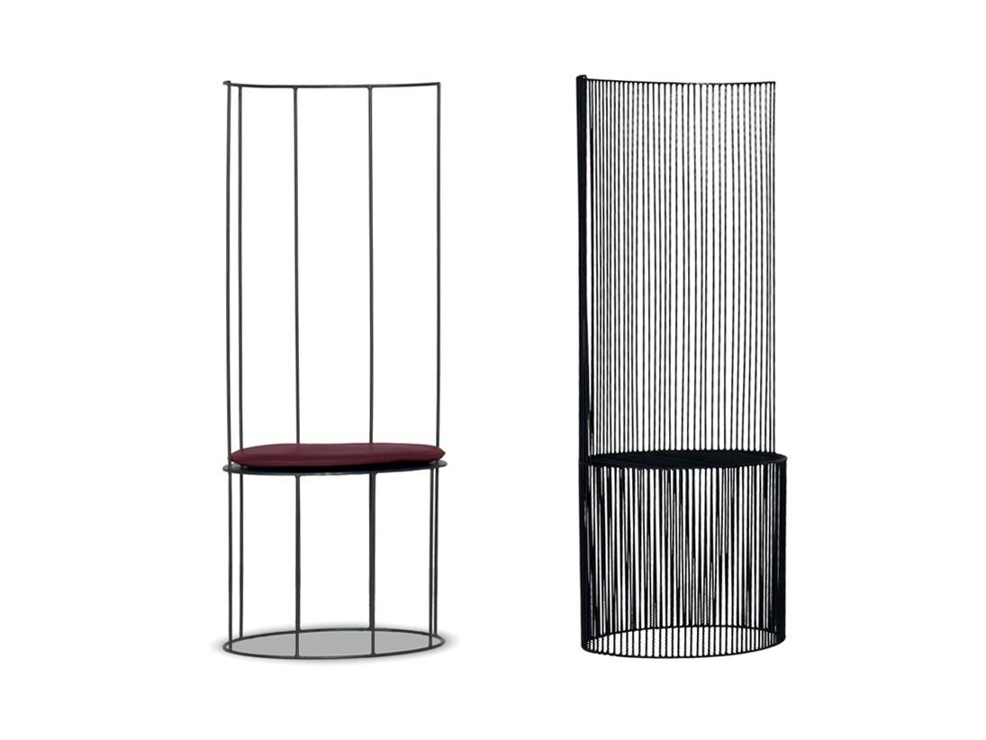 GINESTRA NUDA High-back iron chair