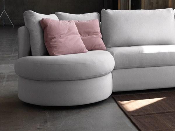 LESLIE Convertible fabric sofa with removable cover