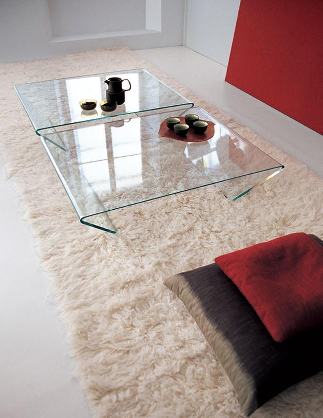 RUBINO Rectangular crystal coffee table