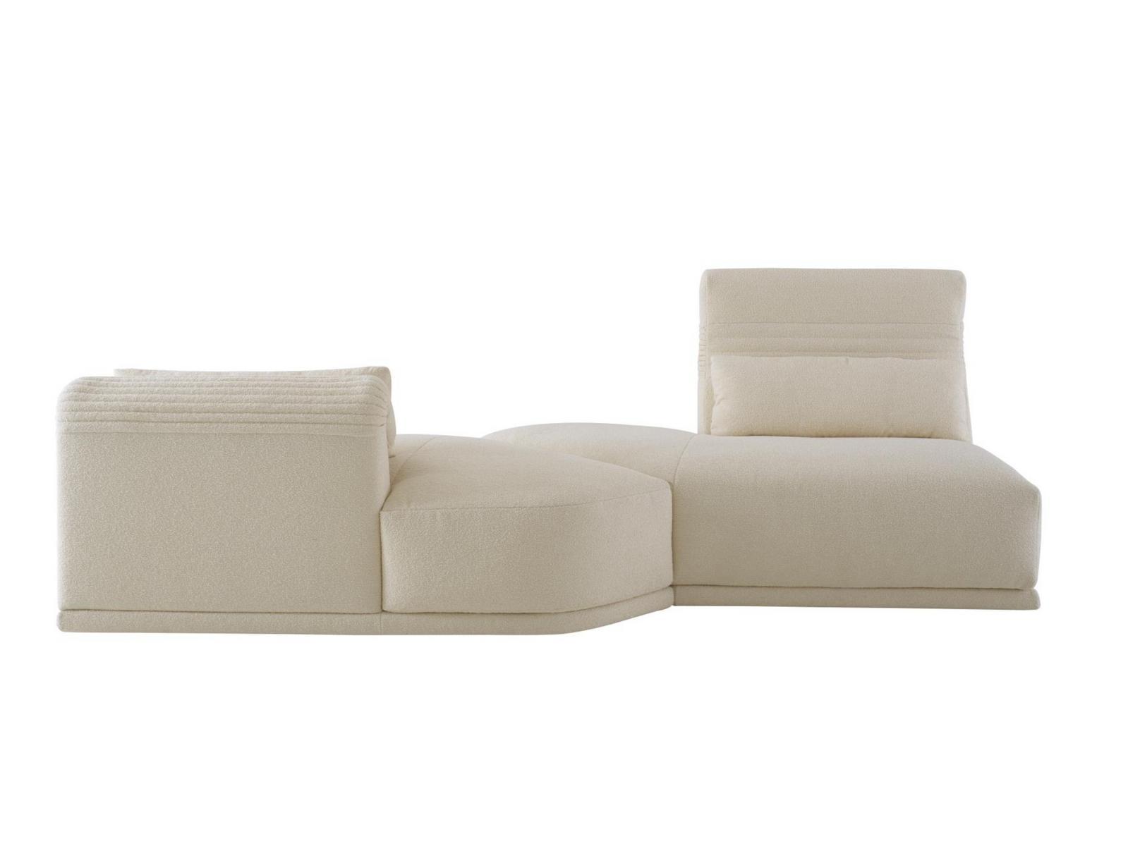 GRAND ANGLE Modular fabric sofa with headrest