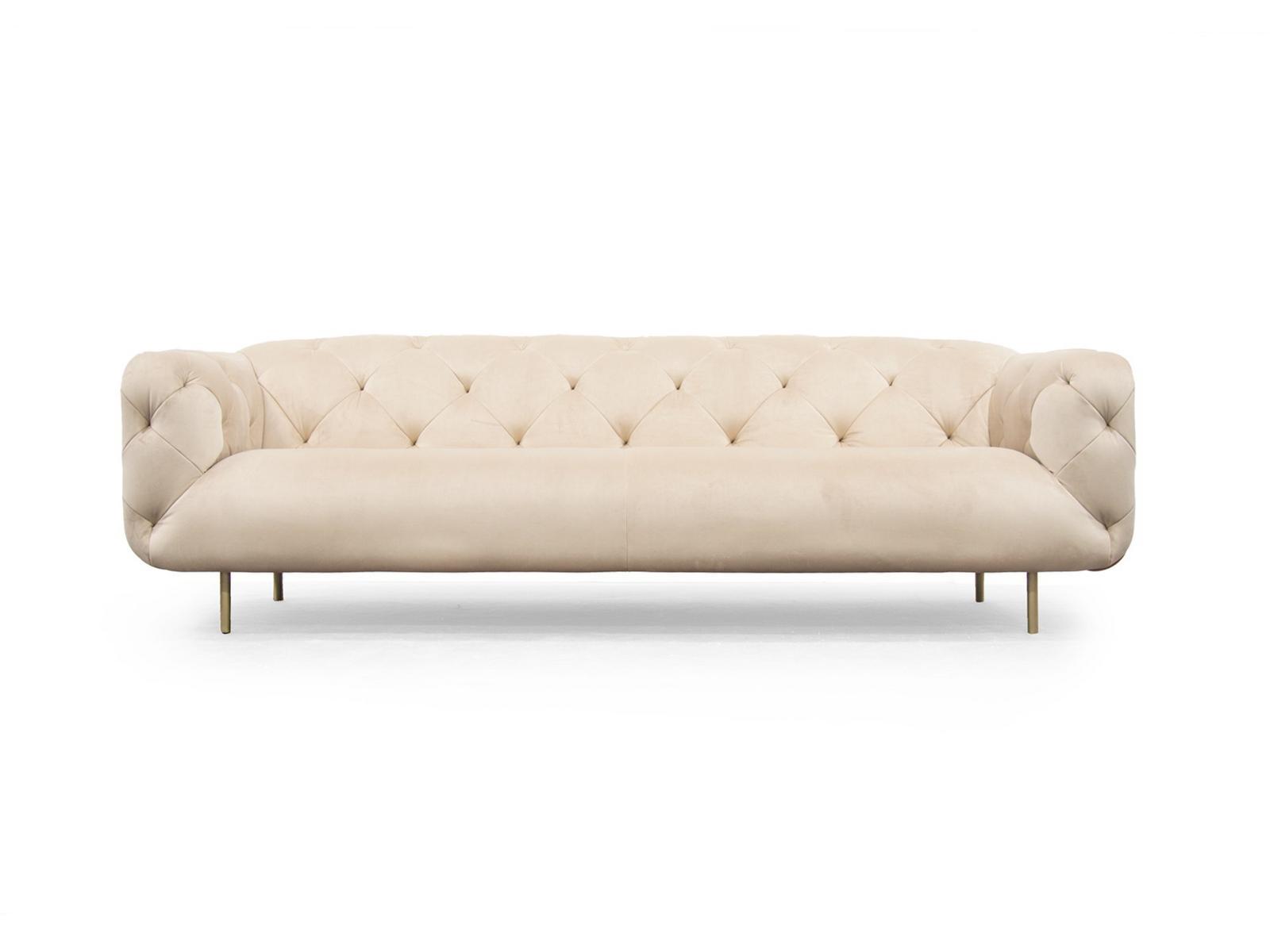 OVERSEAS/A 3 seater tufted velvet sofa