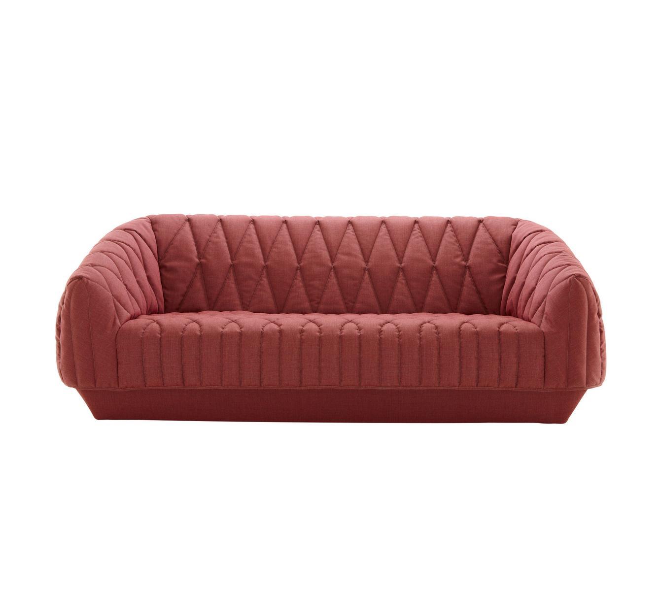 COVER Upholstered 3 seater fabric sofa with removable cover