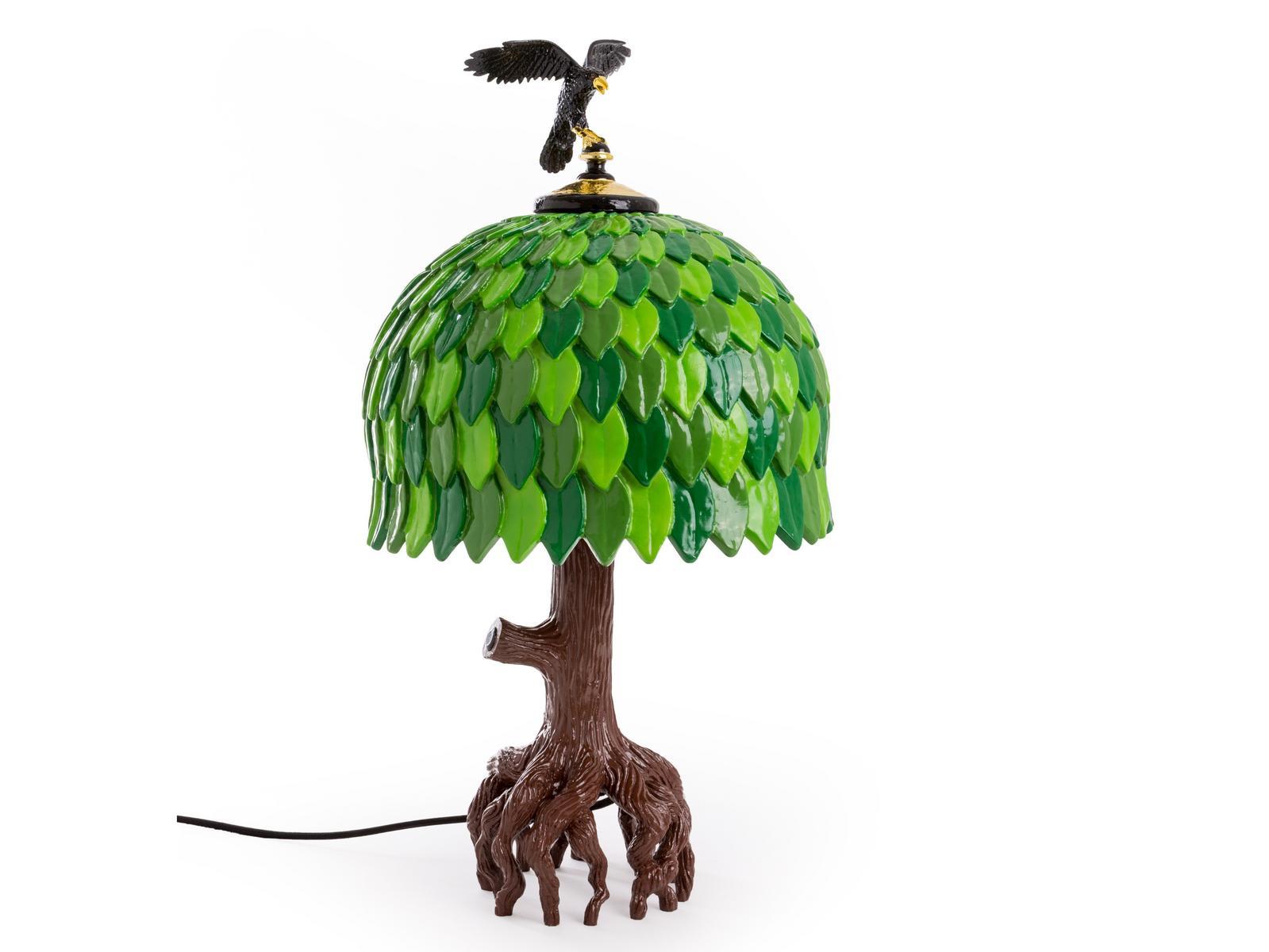 TIFFANY TREE LED indirect light resin table lamp