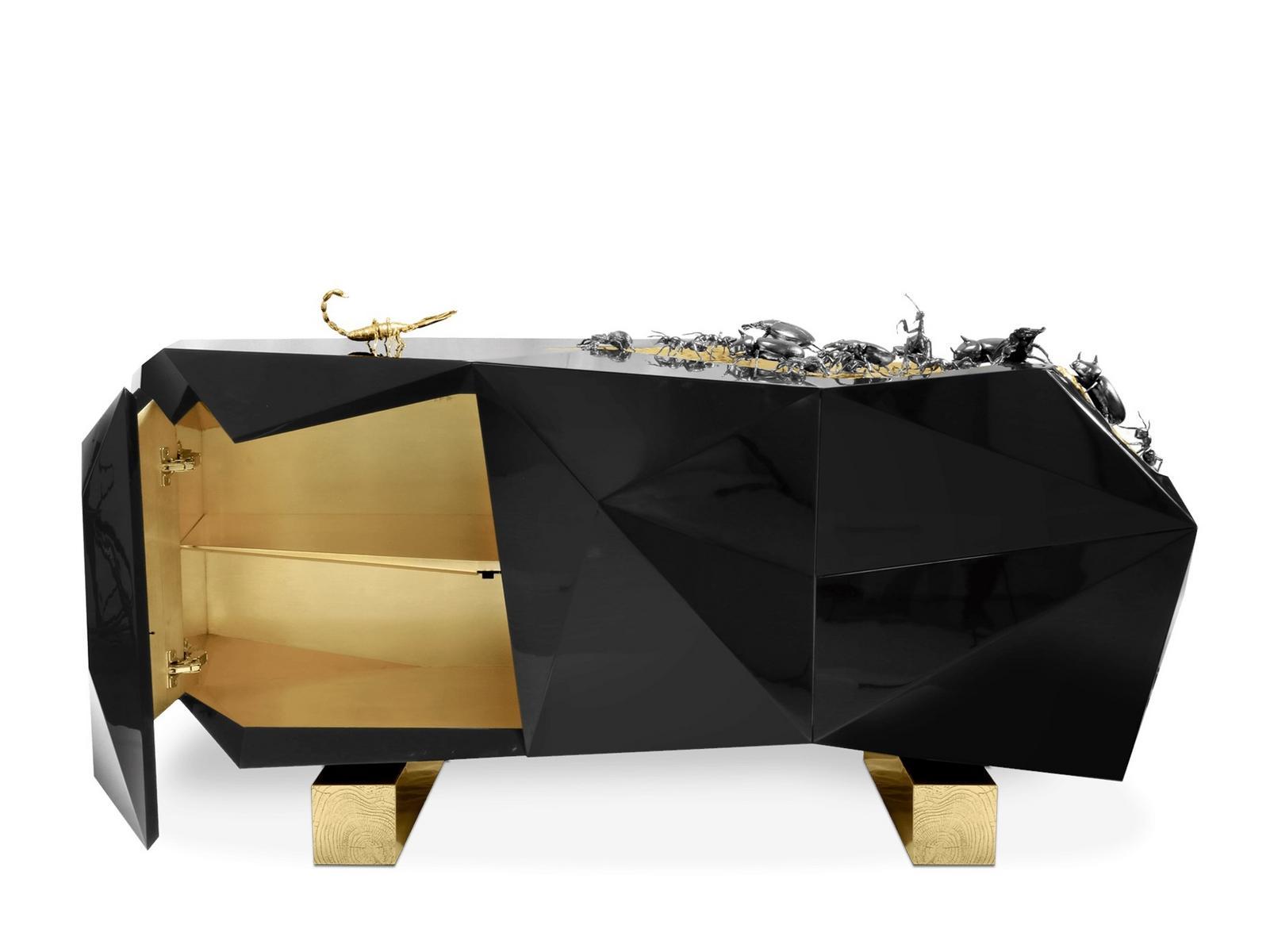DIAMOND METAMORPHOSIS Wooden sideboard with doors