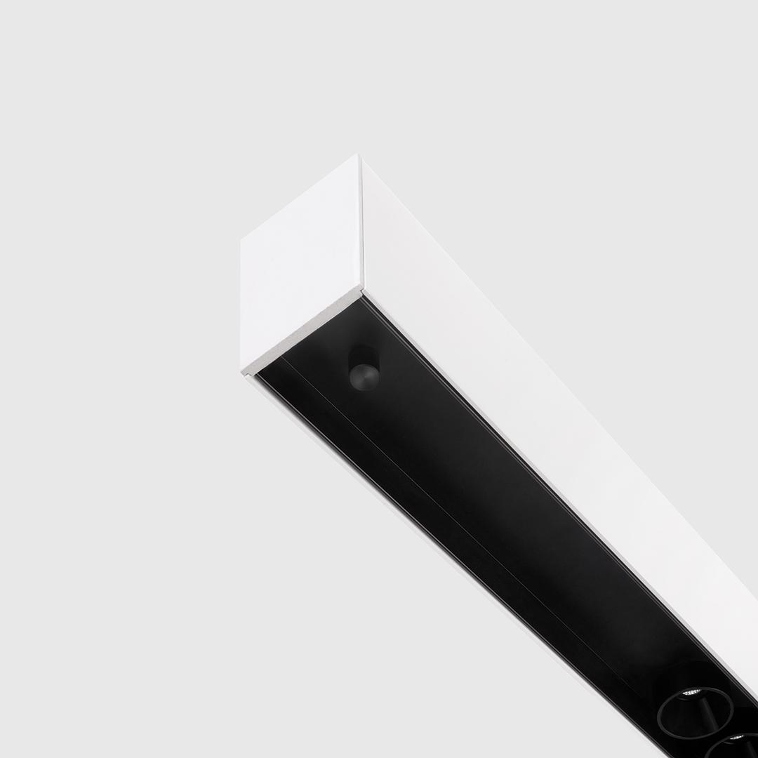 BLACK FOSTER SUSPENSION 1600 Contemporary style LED direct light aluminium pendant lamp