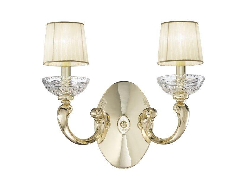 OFELIA 257/A2 French Gold wall light with crystal