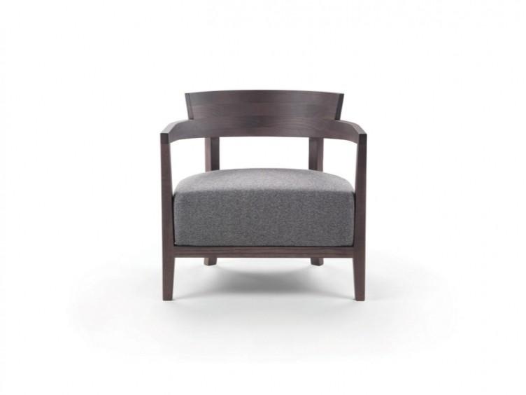JENNY Wooden easy chair with armrests