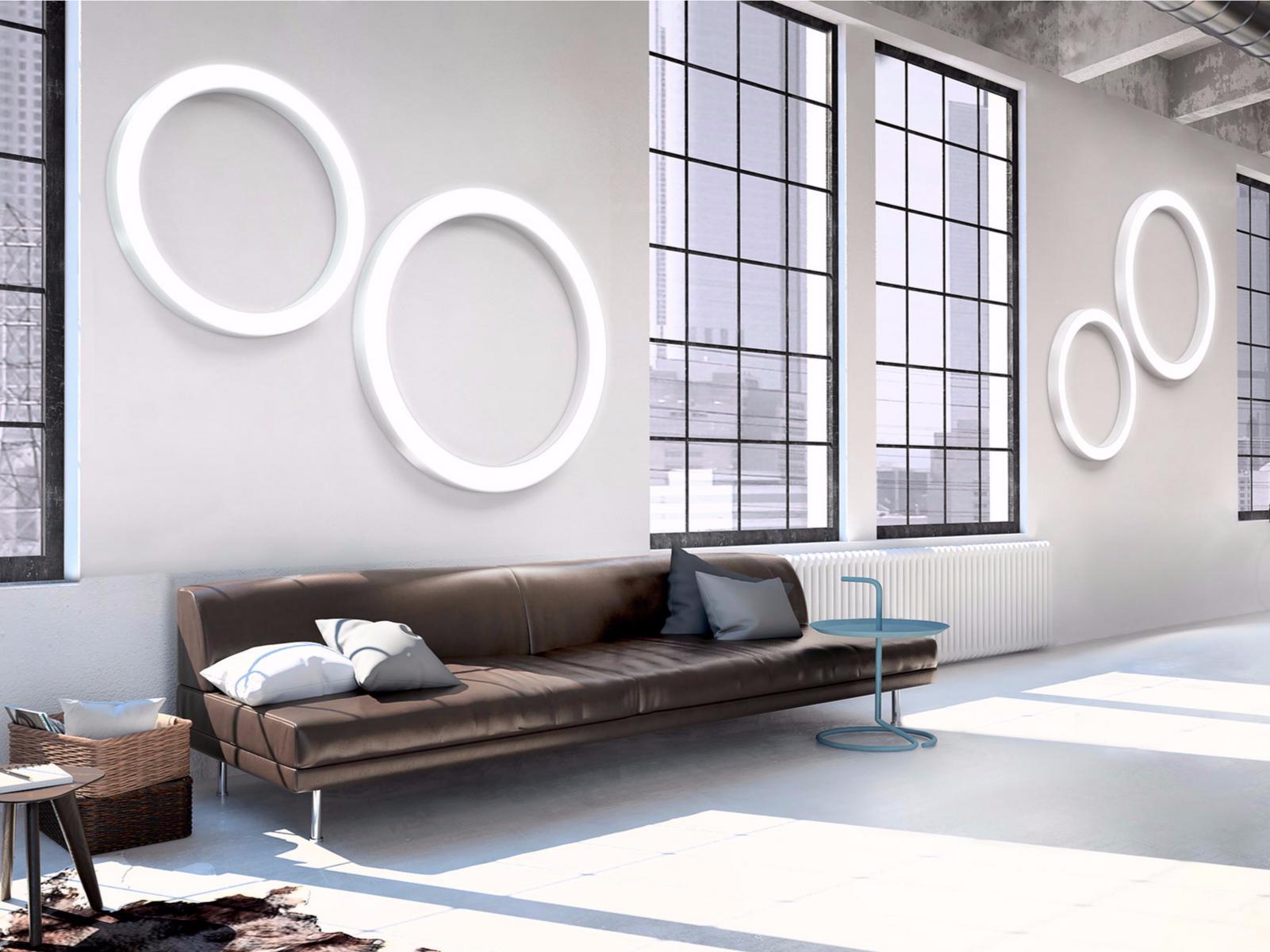 SILVER RING Aluminium wall lamp / ceiling lamp