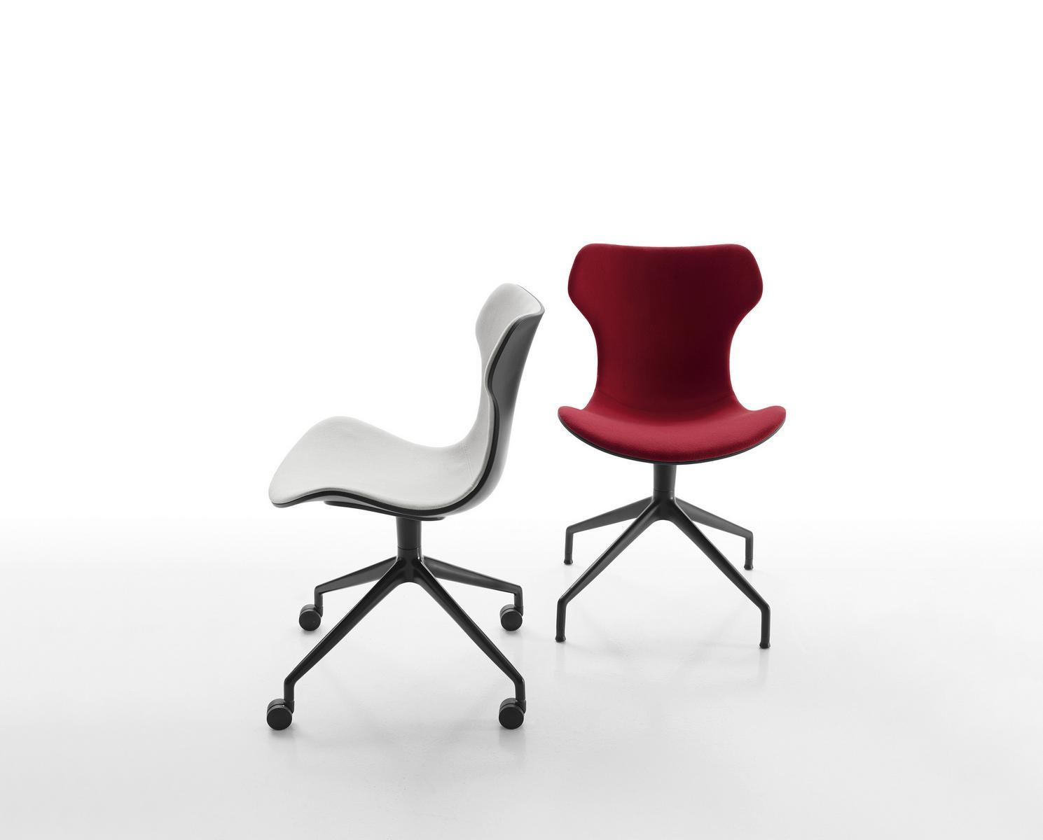 PAPILIO SHELL Fabric office chair with castors