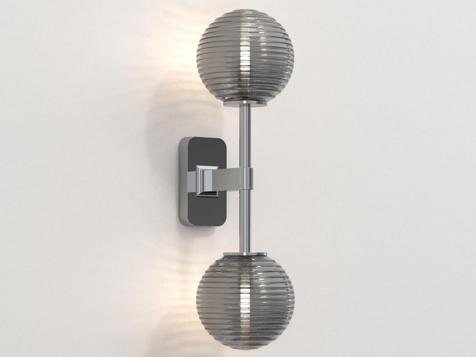 TACOMA TWIN LED zinc wall lamp for bathroom