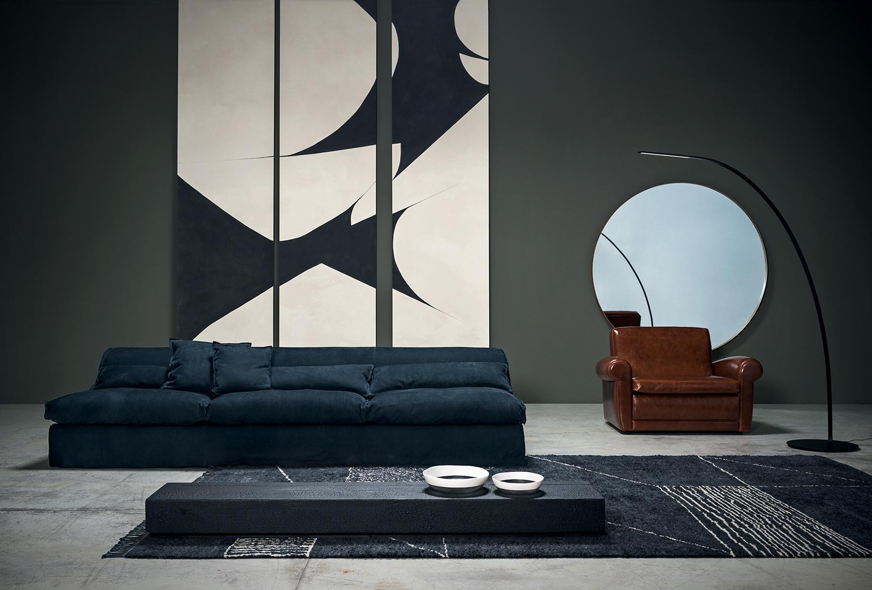 HOUSSE MONO Leather sofa
