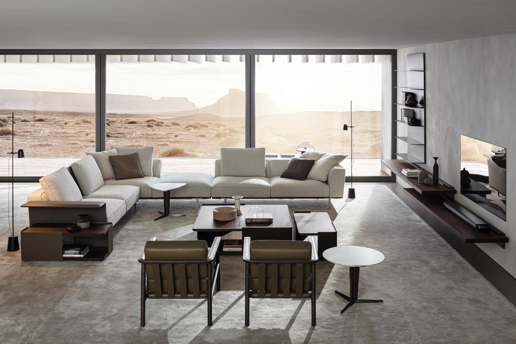 GILLIS Ergonomic fabric armchair with armrests