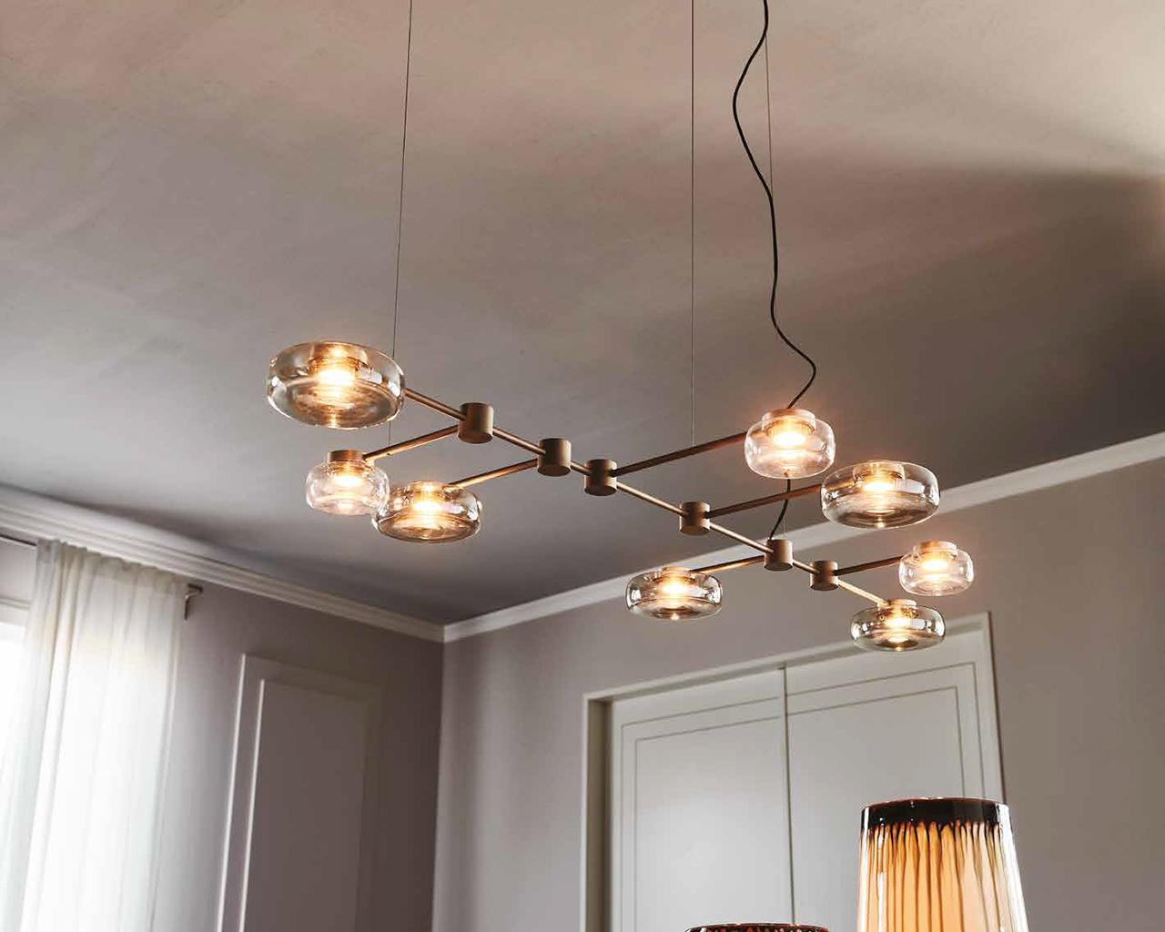 CIRCUIT Modular glass ceiling lamp