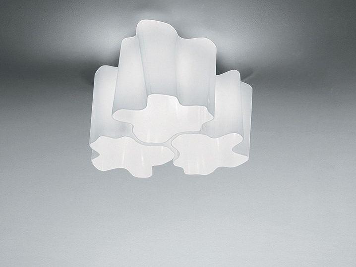 LOGICO 3X120° Halogen blown glass ceiling lamp