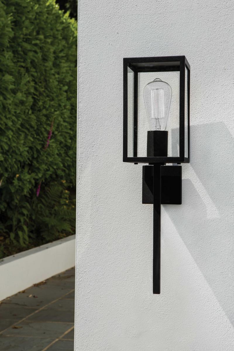 COACH 130 Glass and steel outdoor wall lamp