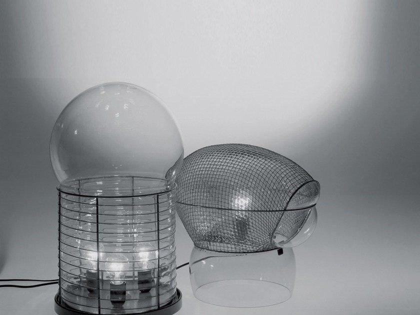 PATROCLO Halogen blown glass table lamp with dimmer