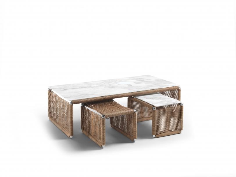 TINDARI Rectangular marble coffee table