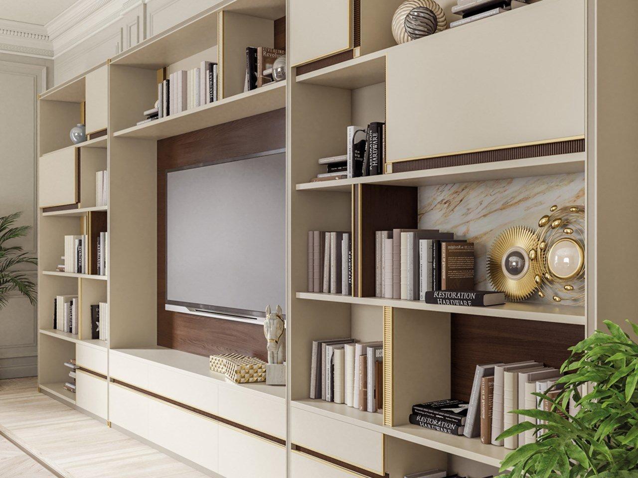 PR.850.1 Custom wooden TV wall system PR.850.1 Custom wooden TV wall system