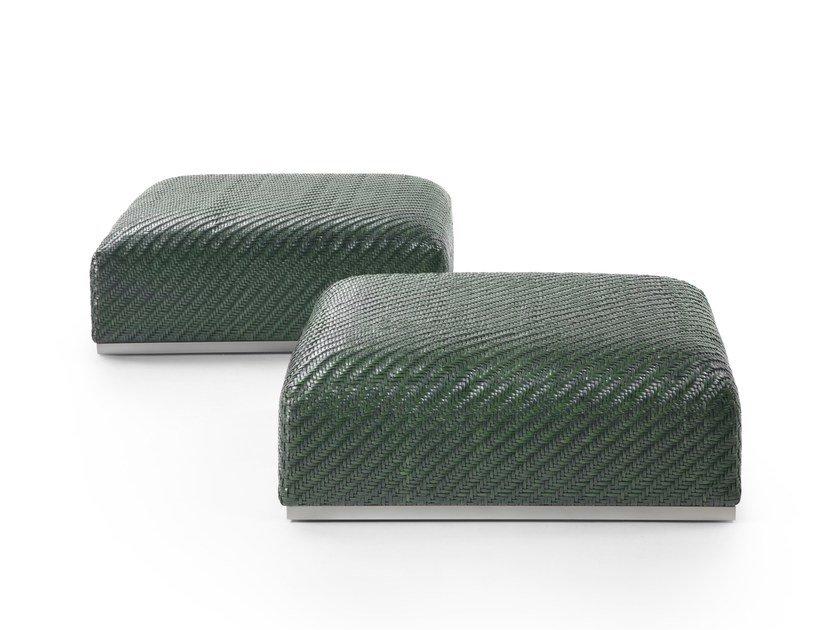 CARMEN Tanned leather pouf