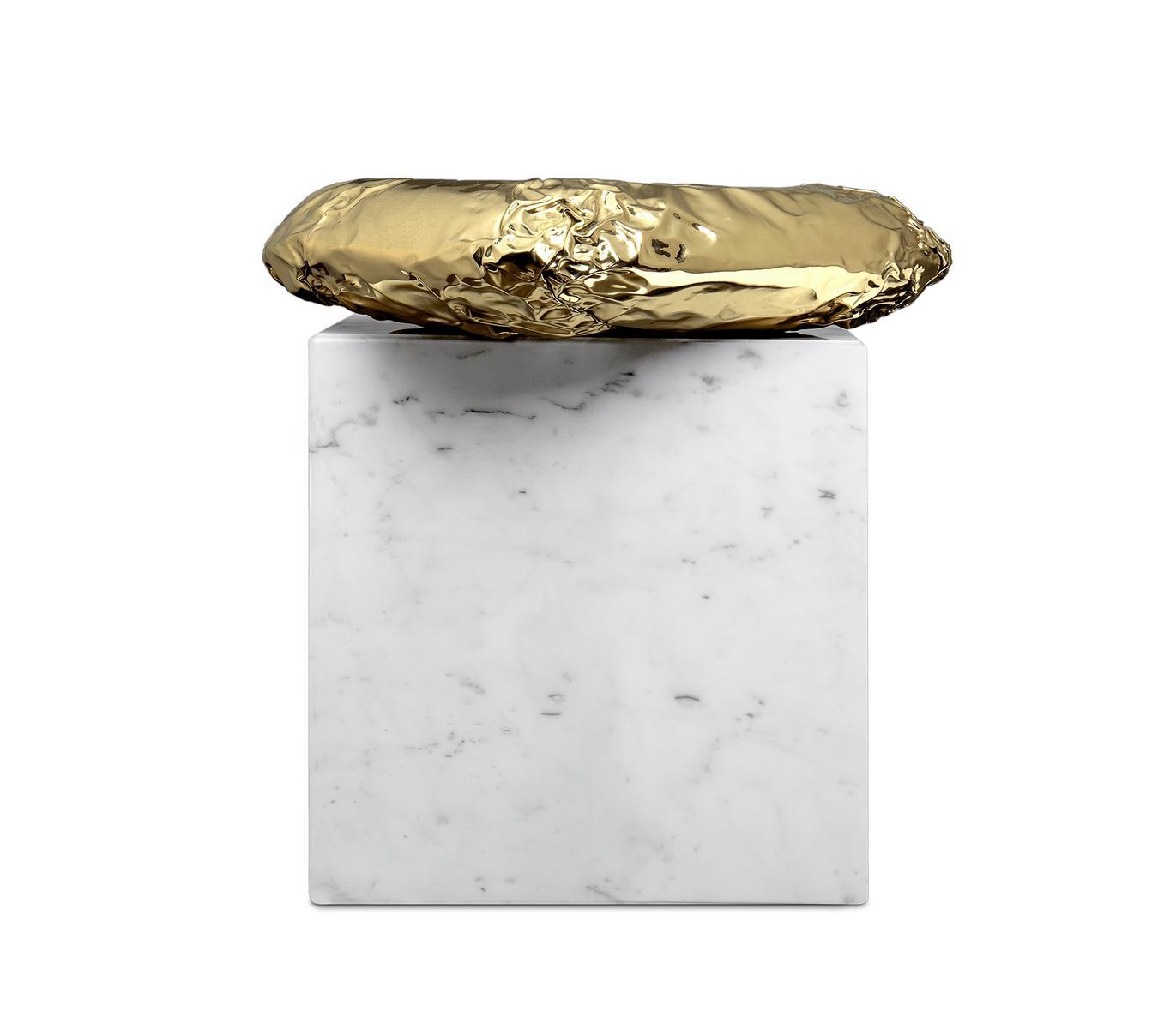 STONEHENGE CARRARA Square Carrara marble coffee table