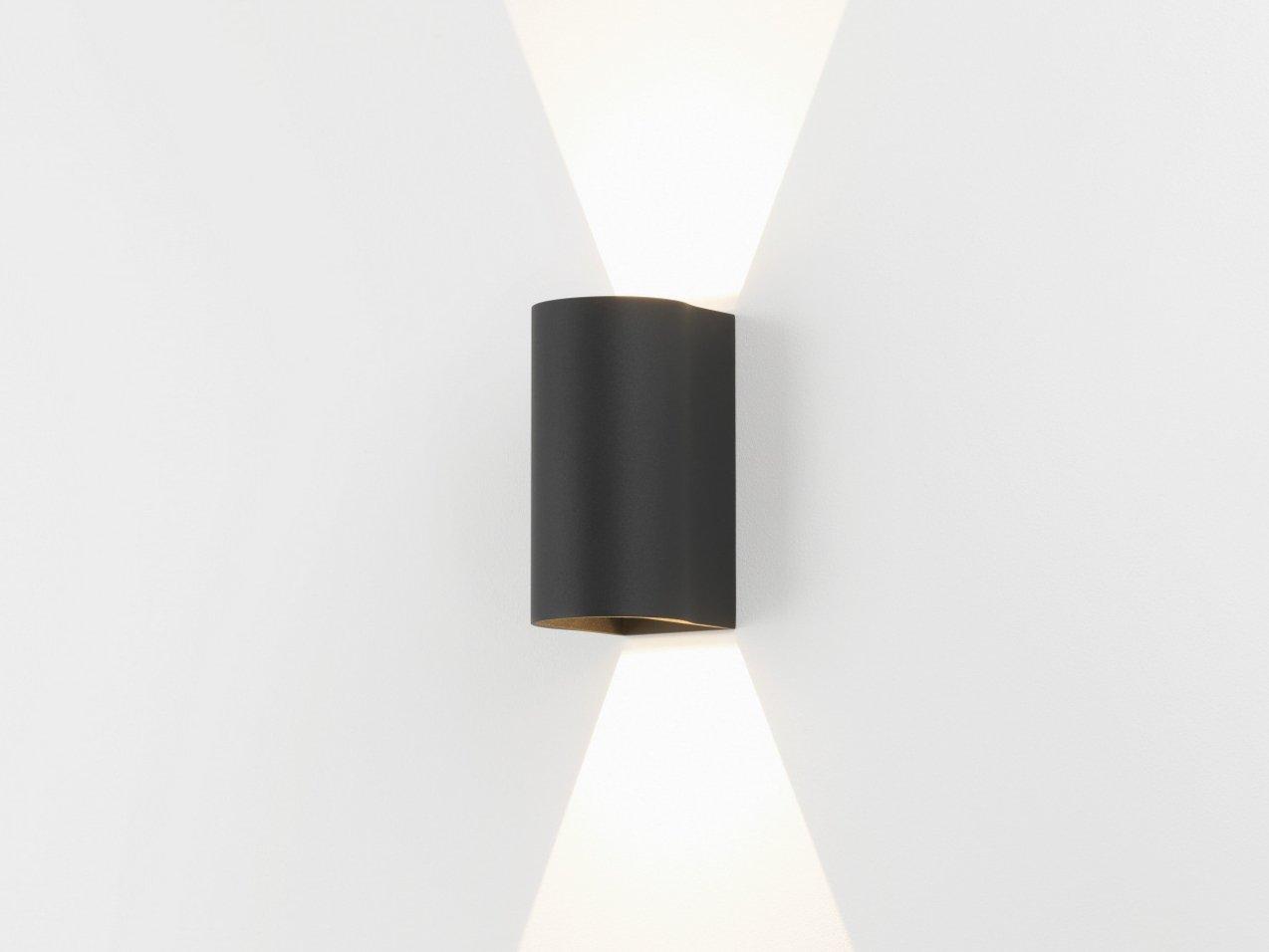 DUNBAR 160 LED direct-indirect light aluminium outdoor wall lamp