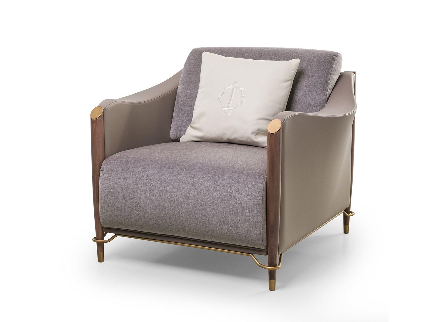 MELTING LIGHT Fabric armchair with armrests