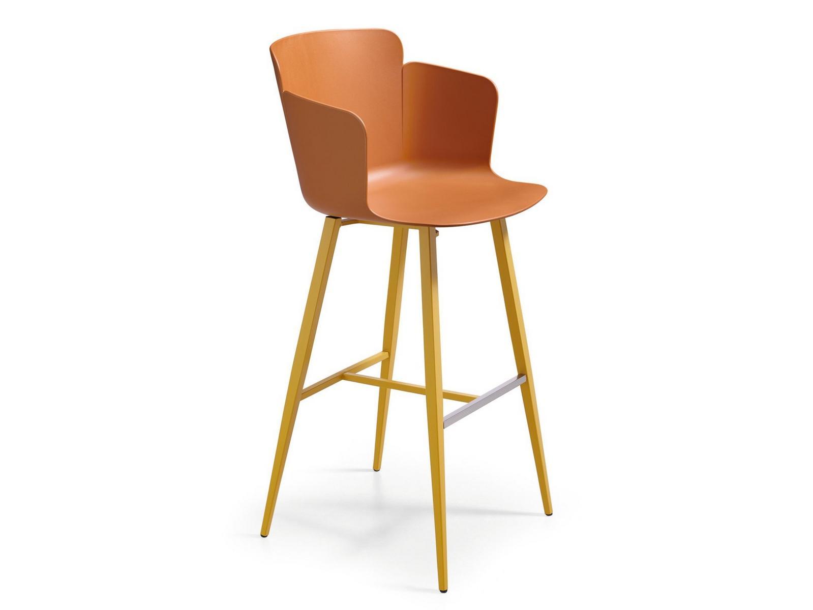 CALLA P75 M PP Plastic barstool with armrests