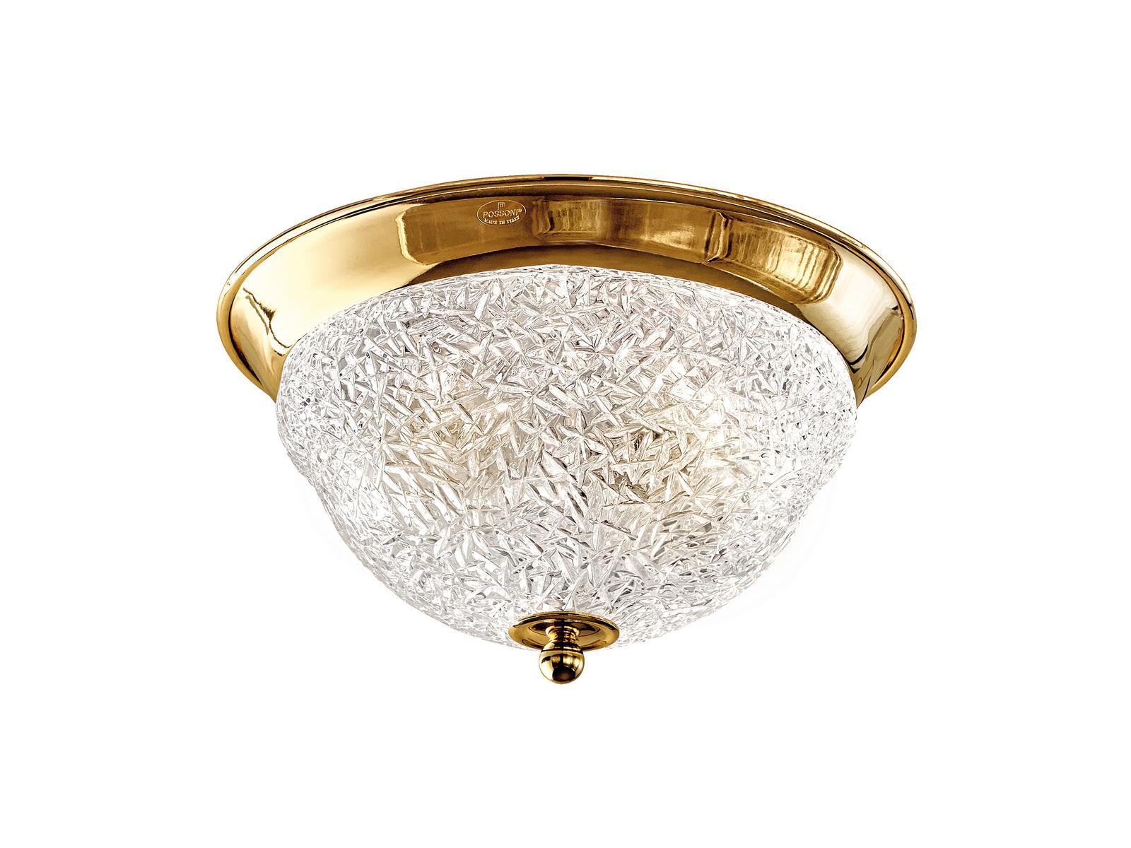 BRIGITTE 905/PL Gold plated ceiling lamp with hand cut crystal