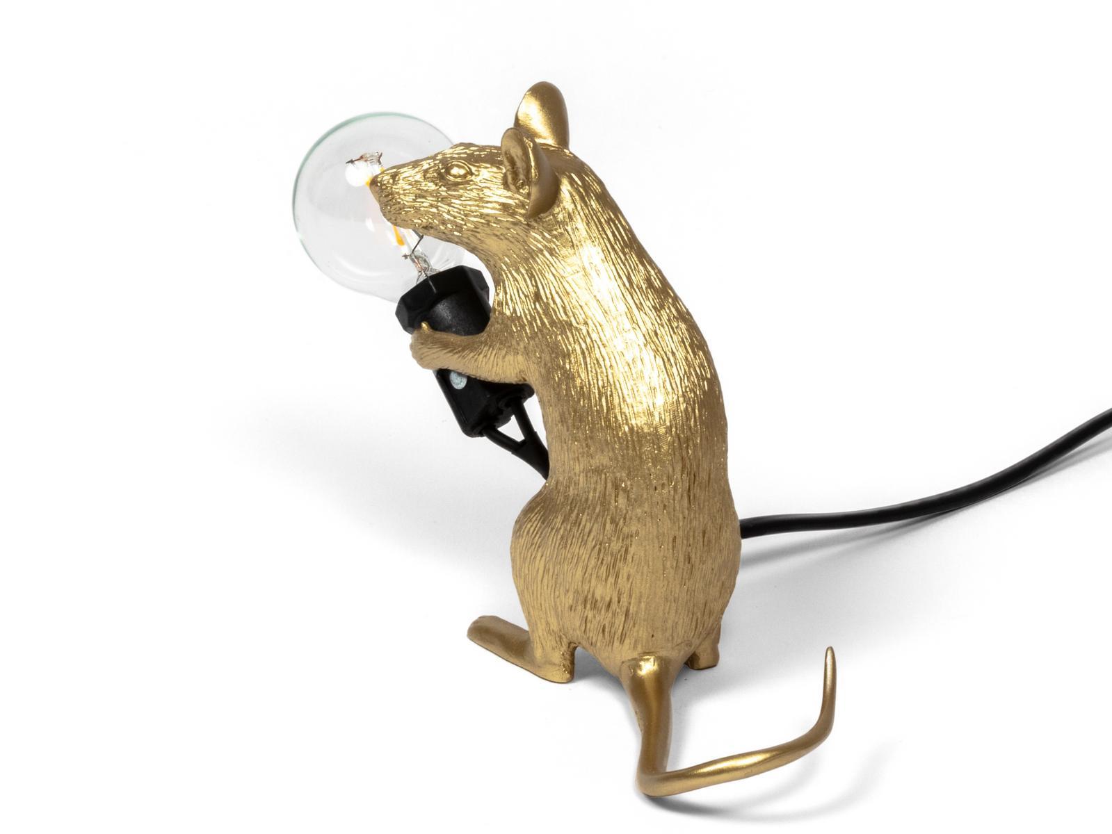 MOUSE LAMP GOLD - MAC LED resin table lamp