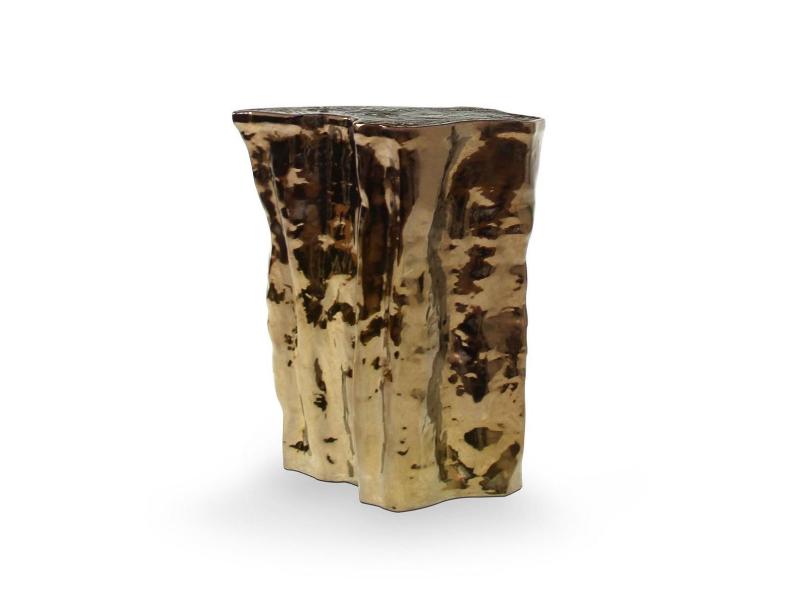 EDEN CERAMIC Brass side table