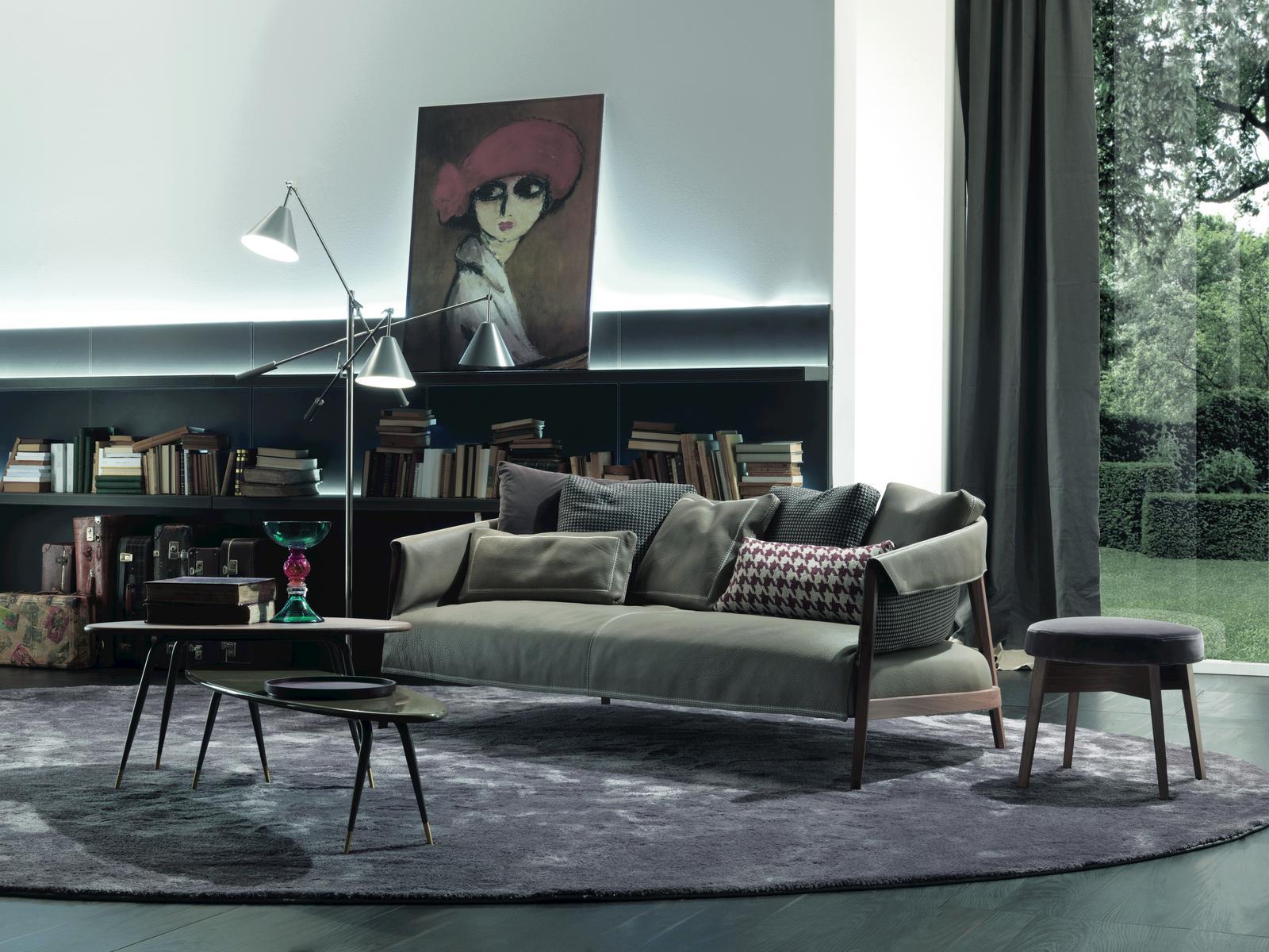BURTON 3 seater leather sofa