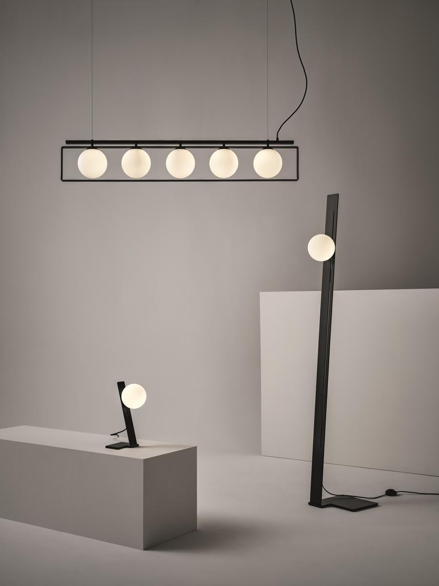 SUSPENSE LED indirect light painted metal table lamp