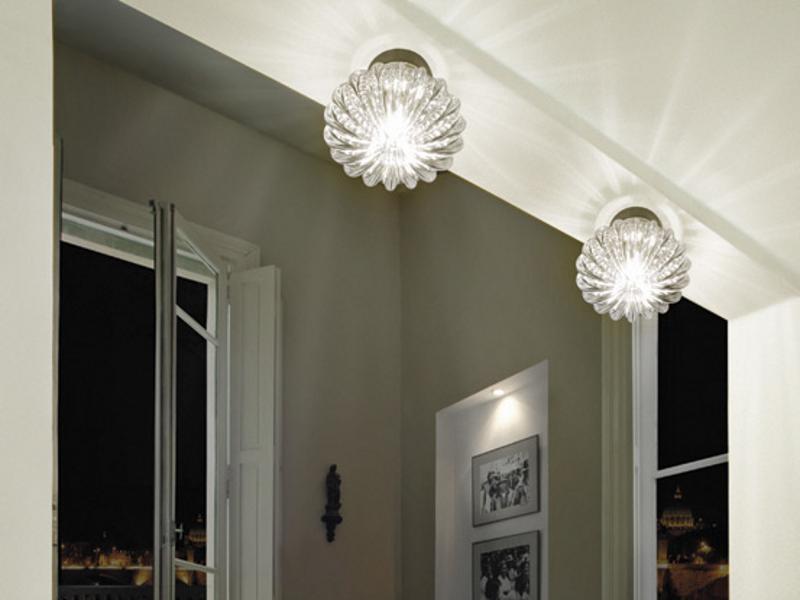 DIAMANTE FA LED direct light Murano glass ceiling lamp