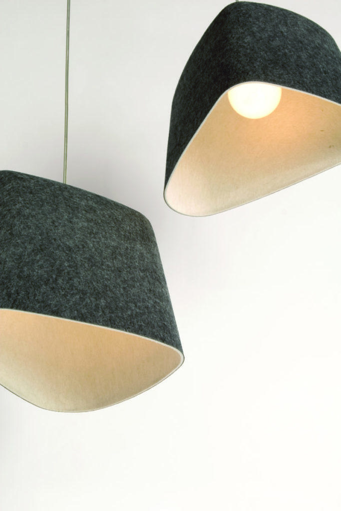 FELT Fabric pendant lamp with dimmer in a contemporary style