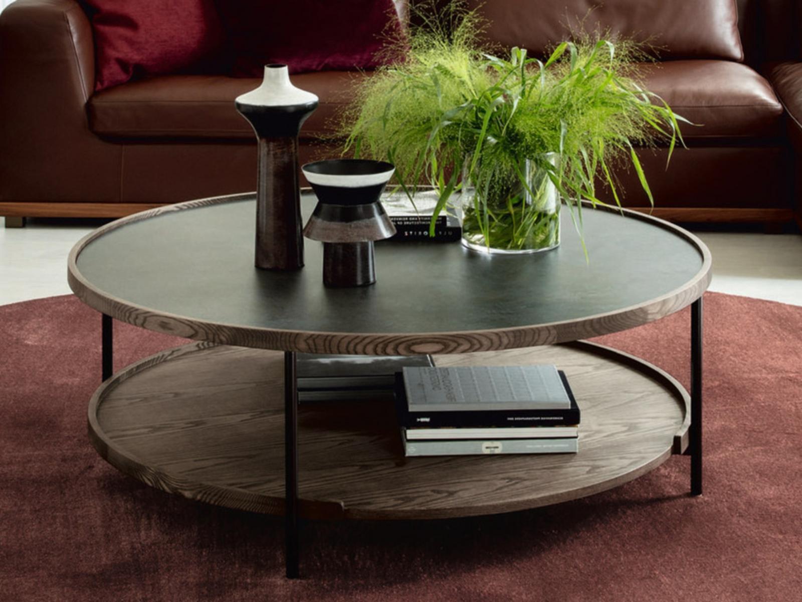 KOSTER Round wooden coffee table