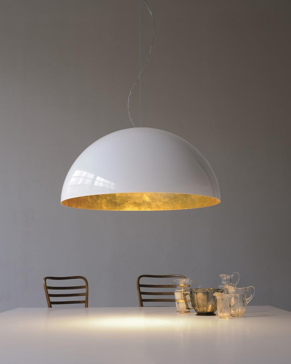 SONORA - 490/OR Direct light gold leaf and PMMA pendant lamp