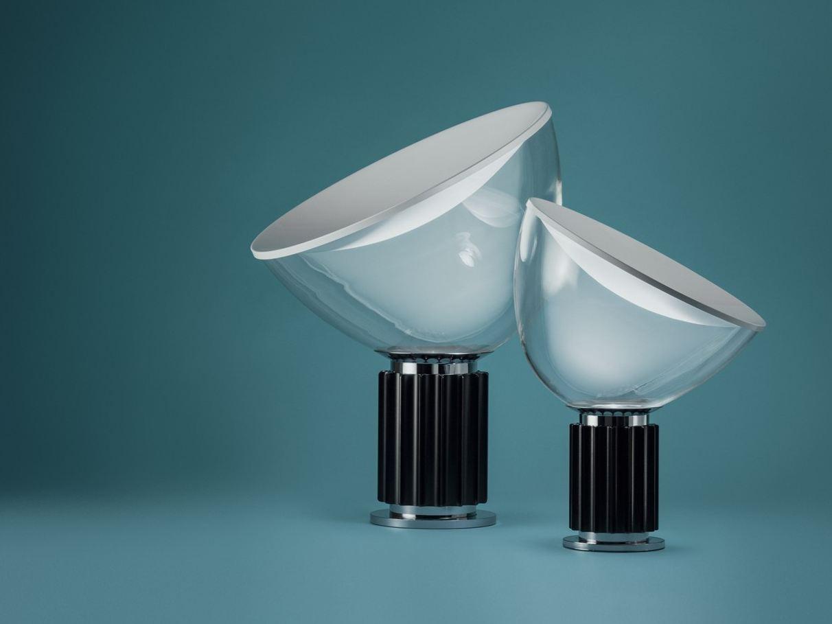 TACCIA SMALL LED indirect light glass and aluminium table lamp TACCIA SMALL LED indirect light glass and aluminium table lamp