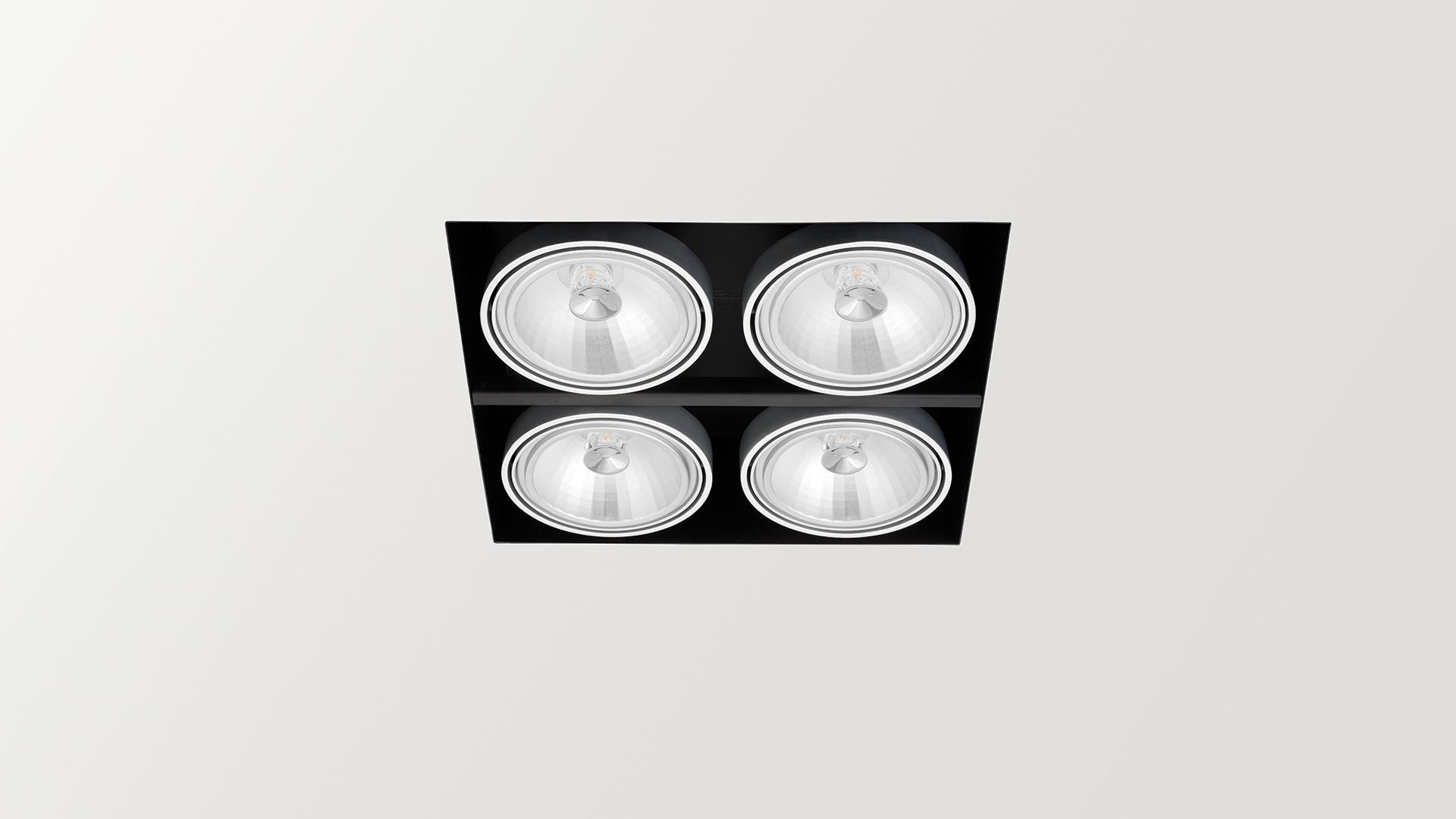 ORBITAL TRIMLESS 4 QR-111 LED recessed aluminium spotlight