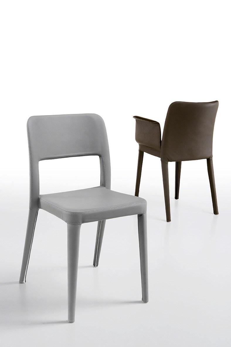 NENÈ SR-CF Contemporary style upholstered leather restaurant chair
