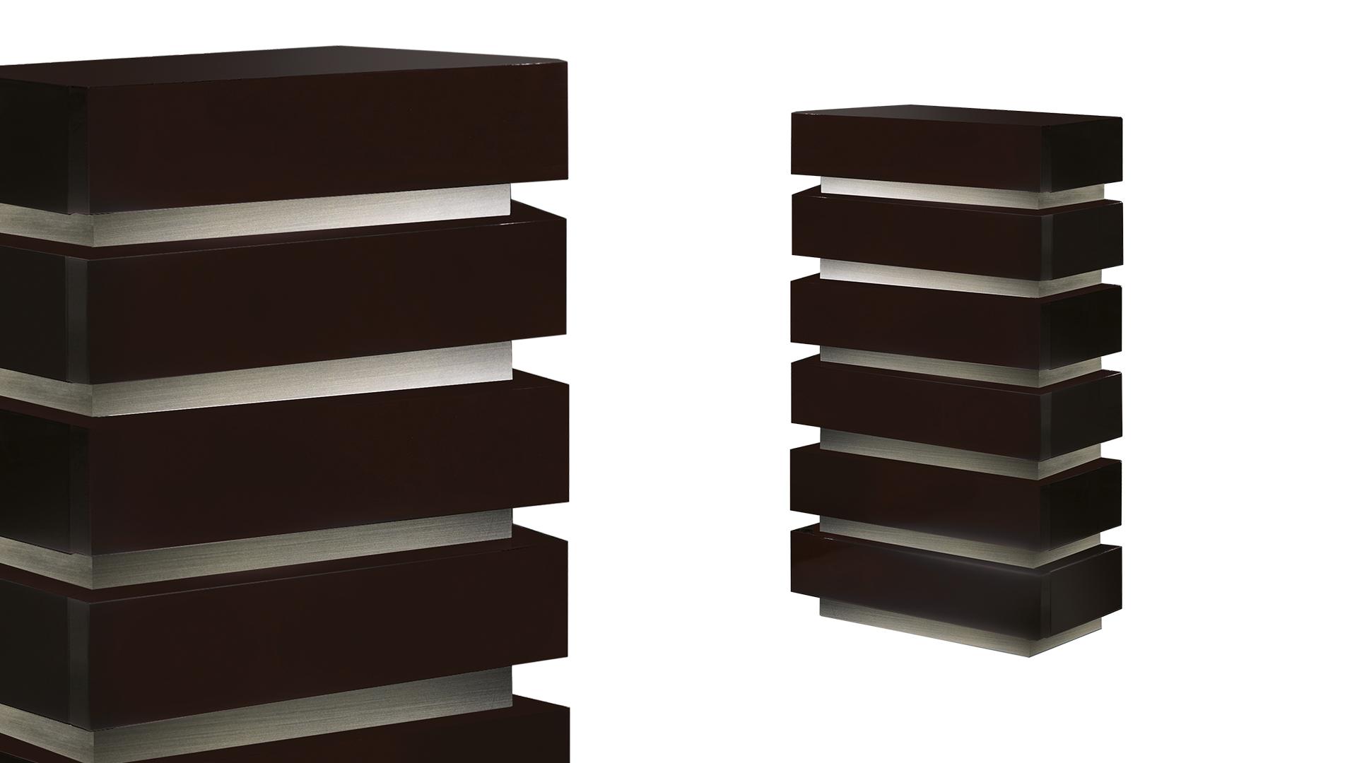 LUCE Wooden chest of drawers