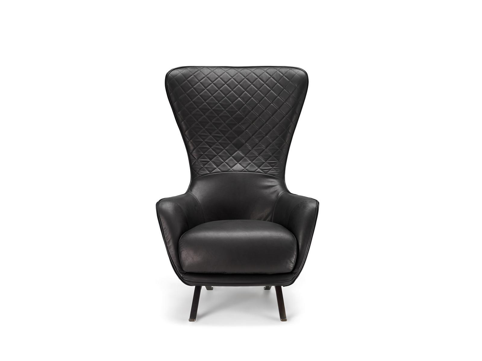 SIN SEATY High-back leather armchair