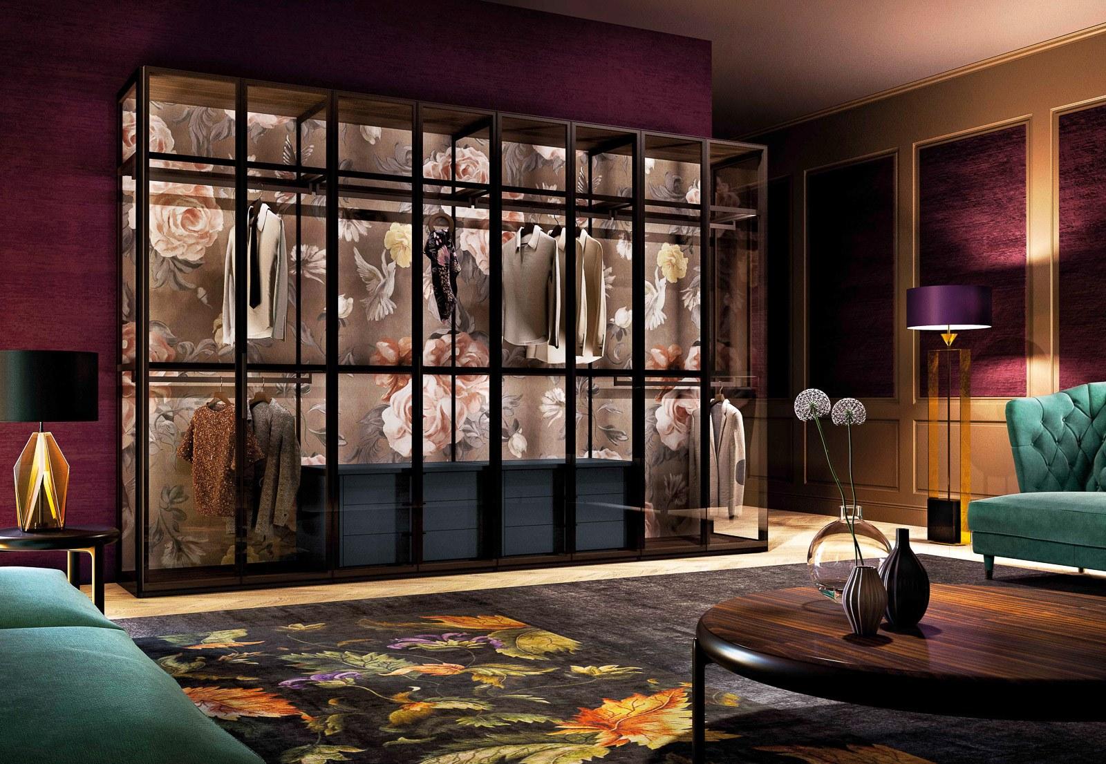 GLASS Glass and aluminium wardrobe GLASS Glass and aluminium wardrobe